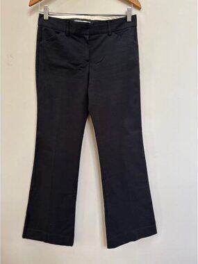 Theory Pants Womens 4 Black Flare Dress Trouser Stretch Office Work Made USA